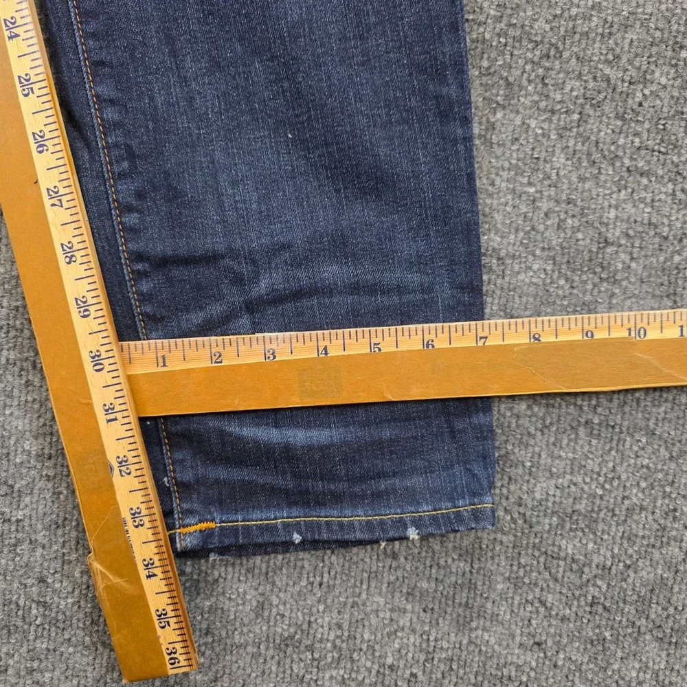 True Religion Rocco Relaxed Skinny Jeans Mens 36X34 Blue Denim Button Fly USA
